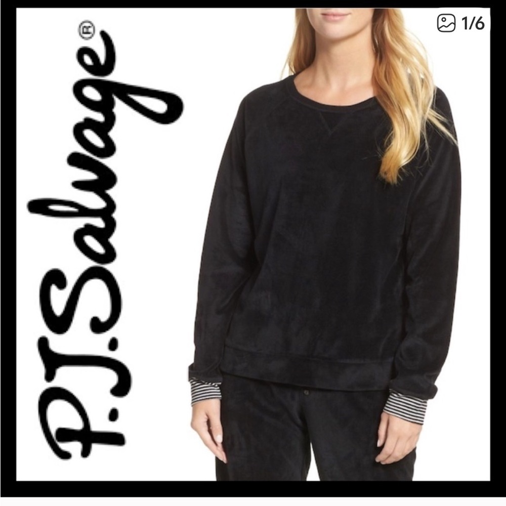PJ Salvage Velour Pullover Sweatshirt